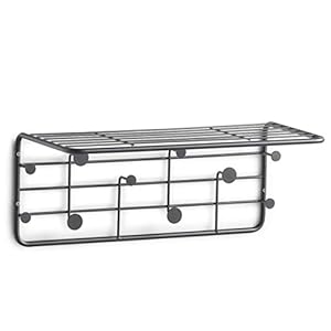 Zeller 17011 Wandgarderobe, metaal, zwart