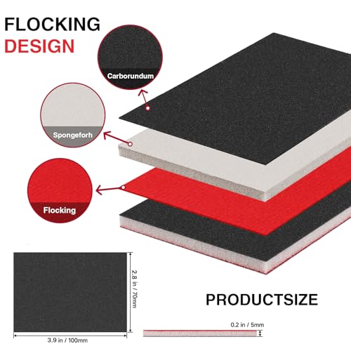 30-PCS Sanding Sponge 3x4 Inch 180-3000 Grit Sandpaper Set, Wet/Dry Sandpaper, Washable and Reusable Sanding Blocks. Suitable for Wood, Metal, Drywall, Furniture Polishing, etc.