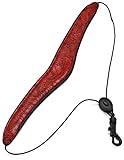 M27W-001 2’’ Leather Saxophone Strap, Red Embossed