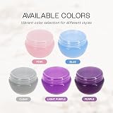 Beauticom 10 g / 10 ml matowe pojemniki z wewnętrzną wkładką do szorowania, olejów, soli, kremów, balsamów, kosmetyków do makijażu, akcesoriów do paznokci, środki kosmetyczne, bez BPA, 6 sztuk, jasnofioletowe