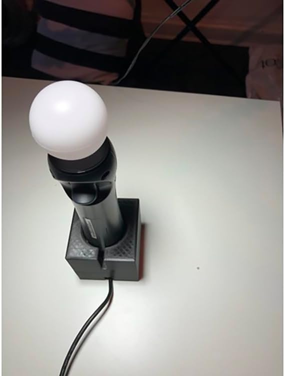 Move Controller Charging Dock for Sony PlayStation VR/PSVR/PlayStation 4/PS4, Charger Station PSVR1 Motion Controller Cradle, 3D-Printed Game Accessory (Gray)