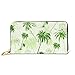 Produktbild JHGFG Mode Handtasche Reißverschluss Brieftasche Palme Grün Über Telefon Kupplung Geldbörse Abendkupplung Blockieren Leder Brieftasche Multi Card Organizer