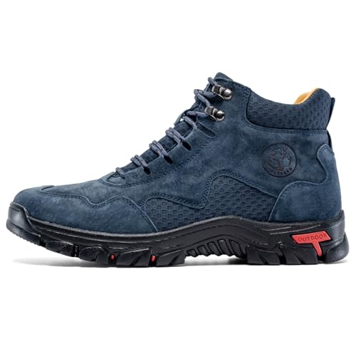 Image of FLYLAND Men's Chukka Boots Casual Leather Shoes Ankle Shoes Non Slip Breathable Comfortable Mid Top for Outdoor Driving Walking