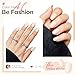 modelones Short Press on Nails, Oval Fake Nails Kit Press Ons with Nail Glue, Adhesive Tabs, Nail File, Prep Pad, Manicure Stick, 32Pcs 16 Sizes, White, Fall Halloween