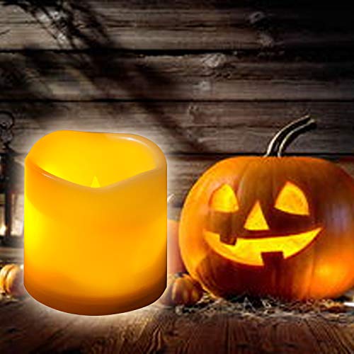 Image of iZAN Set of 1 Outdoor Flameless LED Candle with Timer - Waterproof Plastic Flickering Battery Operated LED Pillar Candles Wedding Party Garden Decoration Long Lasting Battery Life 3x4 inch