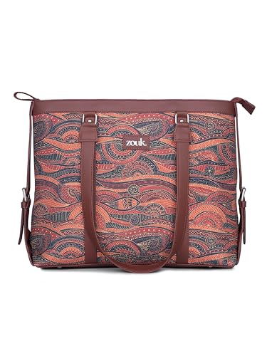 Image of ZOUK Office Bag | Stylish Bags for Office Use | Laptop Bag 15.6 inch | Stylish Tote for Office Use | Purse for Women | Vegan Leather Handbag | Daily & Travel Use