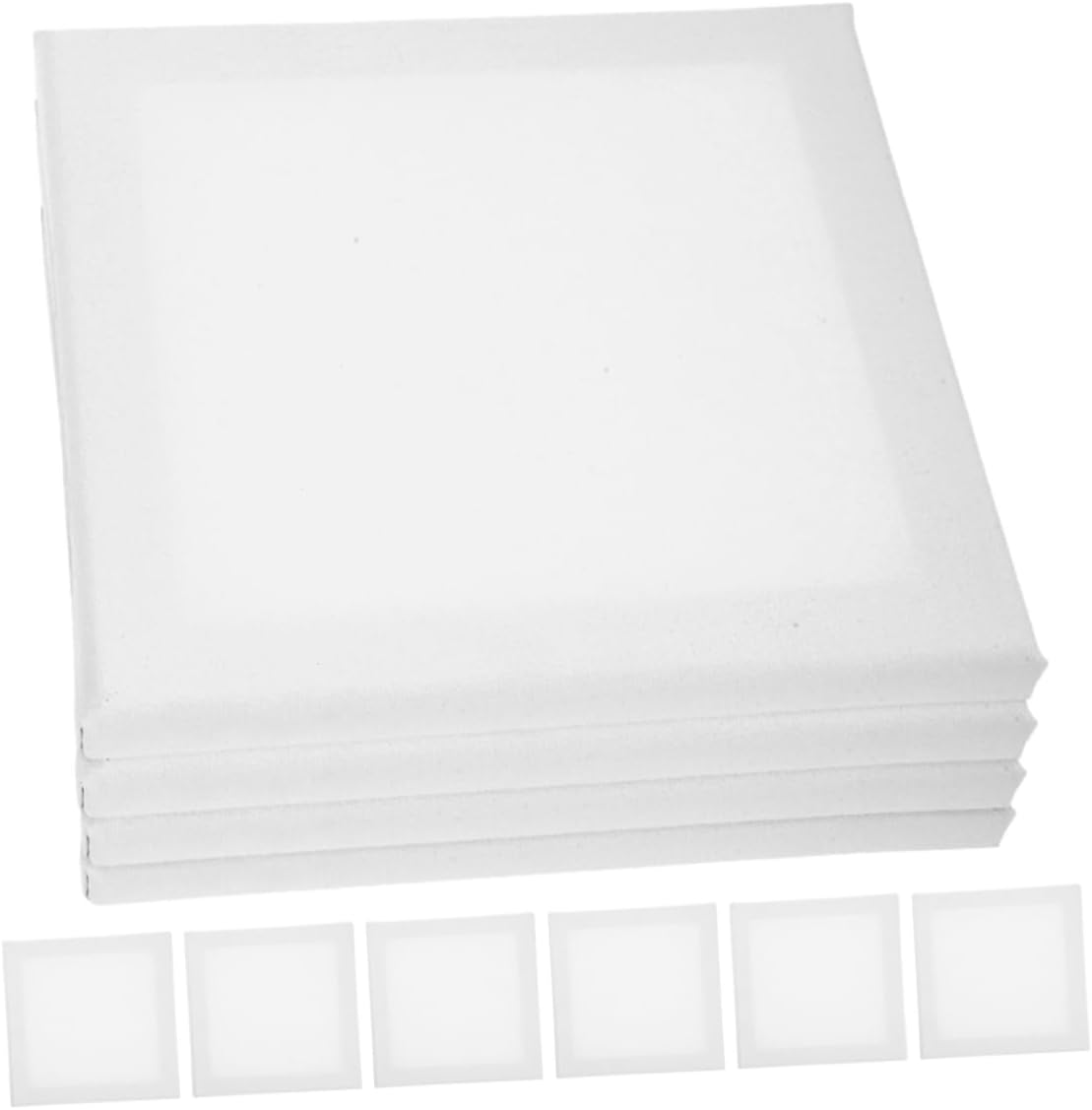 Sewroro 36pcs Blank Canvas Boards for Painting Square Stretched Canvas Panels Versatile Art Supplies for Oil and Gouache for Artists and Students