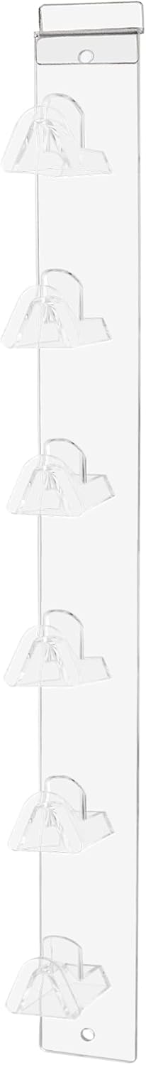 Marketing Holders 12 Pack Slatwall Eyewear Holder 6 Pair Organizer Clear Acrylic Sunglass Display Vertical Eyeglasses Rack for Retail Boutiques and Optometrists Offices No Assembly