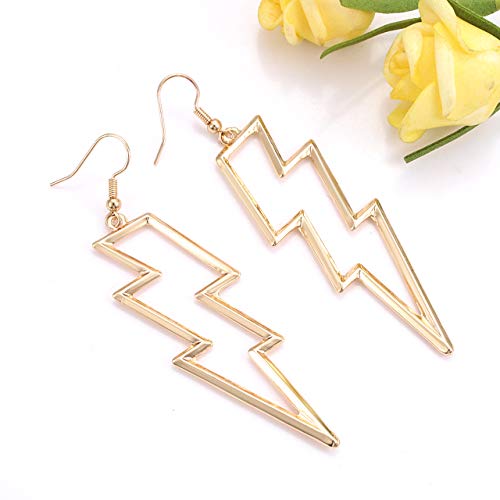 Lightning Bolt Drop Dangle Earrings For Woman Statement Flash Thunder Hook Earrings Punk Fashion Jewelry3