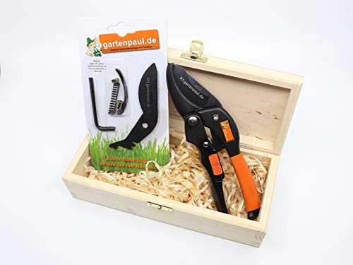 Gartenschere R1 Rollschere Edition Holzbox inkl. Ersatzklingen-Set