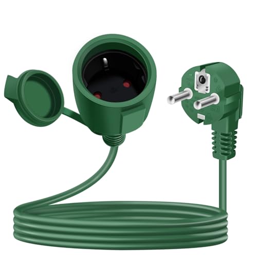 YINGAYOU Rallonge Schuko Cable Courte 16A 250V Câble D'extension Schuko Court Coudée 2 AC Prise...