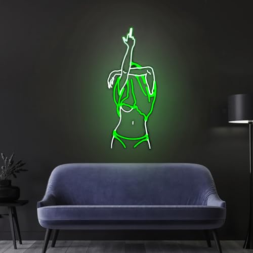 Image of Lady Neon Signs for Wall Decor Bedroom Bar Club Game Room Lights Sign Custom Neon Led Signs Gift Size: 60 * 33cm