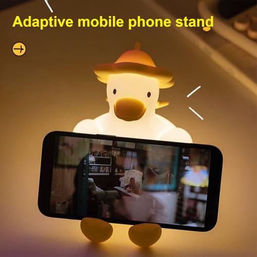 Lámpara de mesa de noche LED con forma de pato recargable miniatura 5