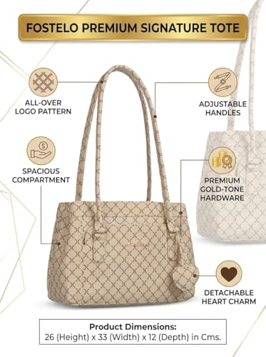 Image of Fostelo Women's Felisa Satchel Tote Handbag for Women | Ladies Purse | Stylish Shoulder Bag | Gift For Women
