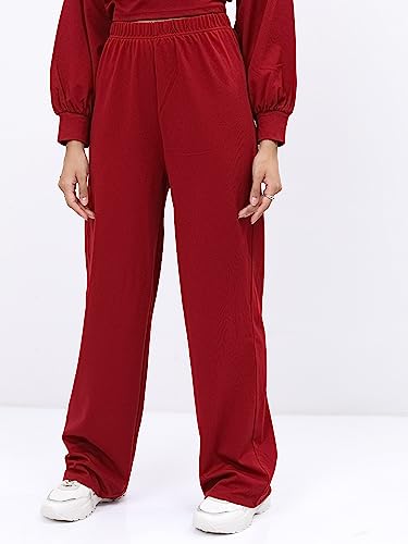 Image of KETCH Women's Polyester Blend Regular Fit Full Sleeve Co-Ord Set