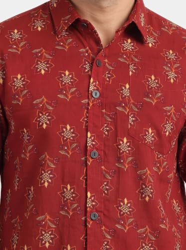 Image of BLOCKS OF INDIA Cotton Hand Block Print Half Sleeves Summer Shirt for Men