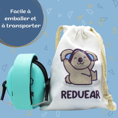 REDUEAR Casque Anti Bruit Enfant Bébé | Protection Auditive Concert, Avion, Festival | Casque Insonorisant Autisme, Sport, Voyage | Casque Insonorisé Bébé | Sécurité et Confort BLEU (Lot de 2) – vue 5