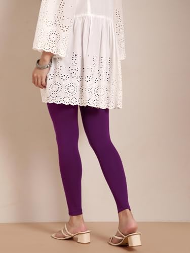 Image of TWIN BIRDS Women Viscose Ankle Leggings | Stretchable Kurti Wear Bottom
