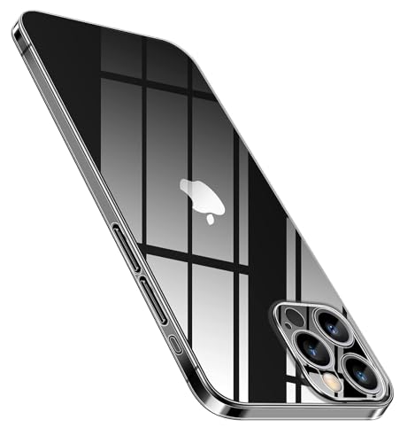 Image of JGD PRODUCTS for iPhone 12 Pro Max Premium Transparent Hybrid Soft Slim Dust Proof Back Case Cover with Camera Protection