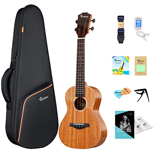 Rosen Ukulélé de concert pour adultes débutants – Ukulélé en acajou massif de 58,8 cm – Kit de démarrage pour enfants… - Les Beatles, Paul McCartney, John Lennon, RIngo Starr, George Harrison Rosen Ukulélé de concert pour adultes débutants - Ukulélé en acajou massif de 58,8 cm - Kit de démarrage pour enfants…