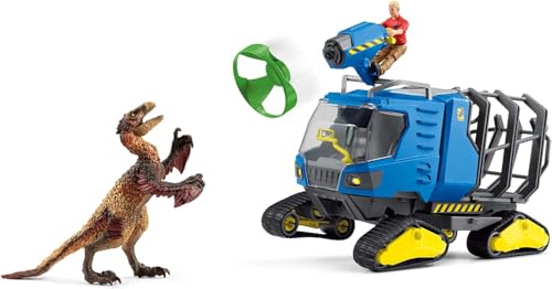 SCHLEICH Dinosaurs 42604 - Realistischer Dakotaraptor Dino mit Truck und...