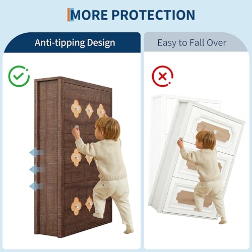 Image of GarveeHome Shoe Storage Cabinet with 3 Flip Drawers, Narrow Wood Shoe Organizer Cabinet with Floral Pattern, Freestanding Slim Shoe Rack Cabinet with Adjustable Shelves, for Entryway, Hallway, Brown | Floral Pattern, Shoe Cabinet for Entryway, Hallway, Living Room, Narrow Wooden Shoe Cabinet with Adjustable Shelves