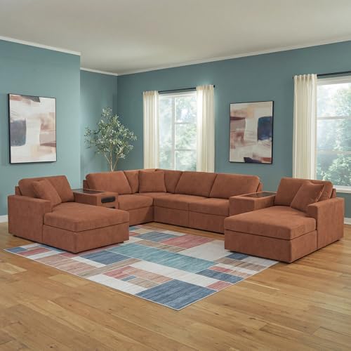 Image of Signature Design by Ashley Oversized Modular Sectional with Chaise, Spice