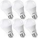 A19 LED Light Bulbs 60 Watt Equivalent, SANSUN 3000K (Soft White), E26 Socket, UL-Listed LED Globe Bulbs - (Pack of 6)