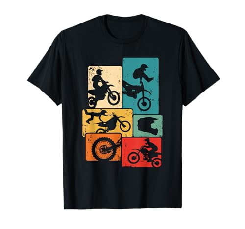 Dirt Bike Enduro Kids Boys Supermoto Vintage Motocross T-Shirt