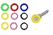 Produktbild * 10 Schlüsselkennringe für runde Schlüsselköpfe | Ø 2,5 und 3 cm | Unterschiedliche Farben und Tastzeichen