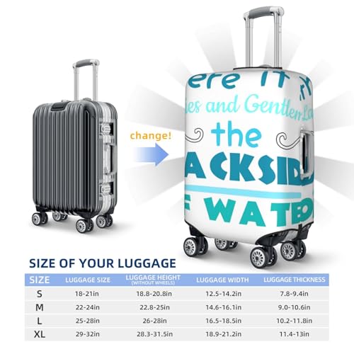 The Backside Of Water-Jungle Cruise Luggage Cover, Protective Washable Suitcase Cover - Travel High Elastic Fibers Suitcase Protector Fits Medium3