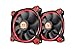 Thermaltake RIING 140mm Red LED Ultra Quiet High Airflow Computer Case Fan, Twin Pack CL-F048-PL14RE-A