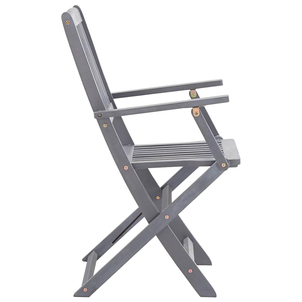 vidaXL Sedie da Giardino Pieghevoli Seggiole da Esterni Richiudibili Arredo da Giardino Mobile da Esterni 4 pz Legno Massello d'Acacia