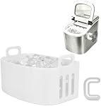 Replacement Ice Basket Compatible with Magic Chef & for Frigidaire Countertop Ice Makers - Durable Storage Bucket, Direct Fit Spare Part, No Assembly Required (White)