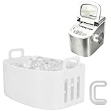 Replacement Ice Basket Compatible with Magic Chef & for Frigidaire Countertop Ice Makers - Durable Storage Bucket, Direct Fit Spare Part, No Assembly Required (White)