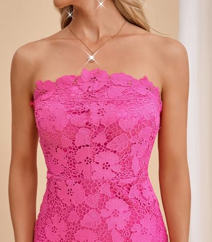 Image of Cololura Women Elegant Floral Lace Sexy Off Shoulder Evening Gown Party Cocktail Bodycon Midi Dress