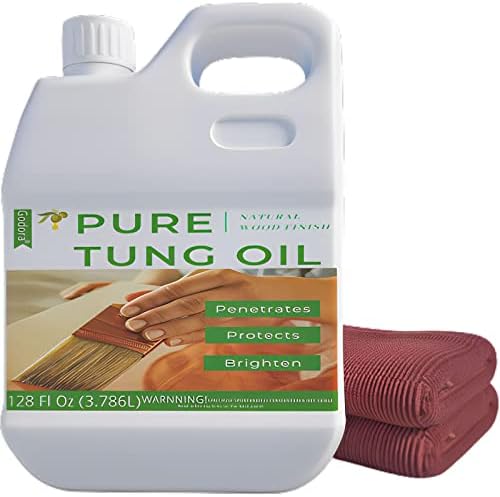 Amazon.com: OLASIR 1 Gallon Pure Tung Oil 128 oz for Wood Finishing ...