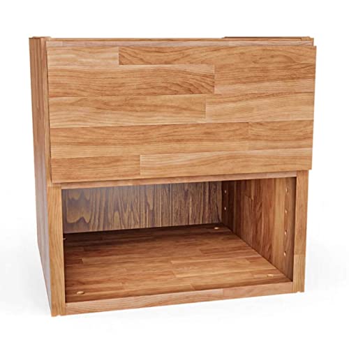 ben+camilla.com Square Massivholz Regalwürfel + Schublade Oben | Kernbuche 37,6 x 37,6 x 32 cm | Grundmodul inkl. Zubehör für individuelles Flexibles Würfelregal | Regalsystem mit Erweiterungen