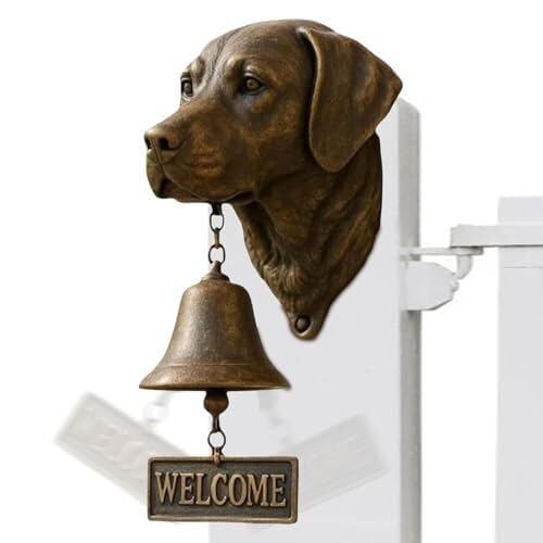 French Bulldog Decorative Door Bell - Vintage Rustic Welcome Door Bell for Garden, Porch or Front Entrance | Original Gift for Dog Lovers (Labrador)