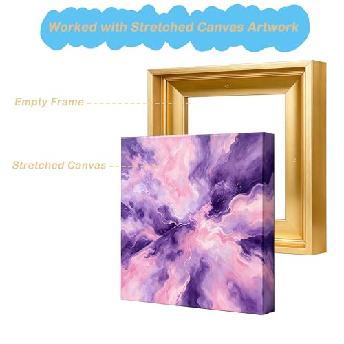 Image of Canvas Frames for 10 inchx10 inchPaintings with 0.6 inch~0.9 inch Deep Gold