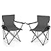 BigDean 2X Faltstuhl DUNKELGRAU Campingstuhl...