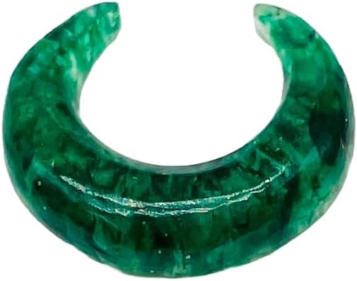 Uni Craft Natural Green Aventurine Gemstone Naga Body Piercing Handmade Jewelry Gauges, Customized Sizes