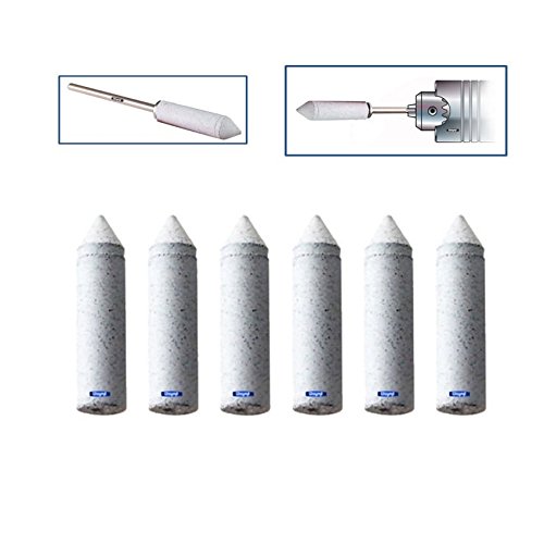 Silicone Bullet Points White COARSE GRIT PKG 6 Jewelry POLISHING Metals