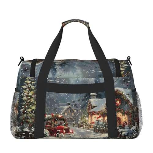 Xmas Print Daily essentials Large Capacity Hand Carry Bag for Weekend Getaways style Bags2