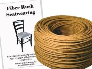 VIRC Fiber Rush KIT 5/32 Kraft Brown with Instruction Booklet