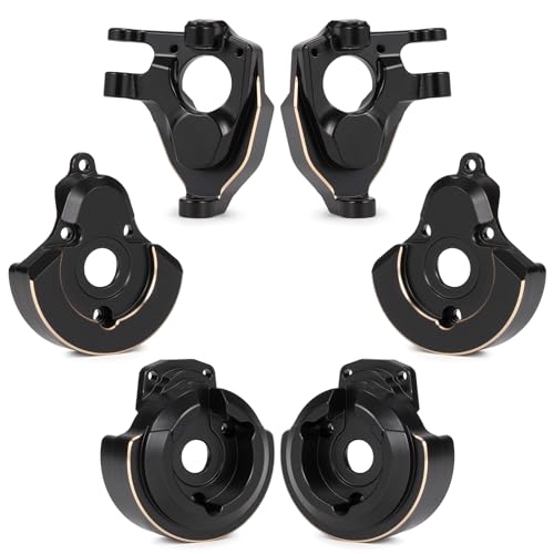 Brass Low Offset Heavy F10 Portal Knuckle Weights Front and Rear Portal Cover for Vanquish 1/10 VRD Rock Crawler VS4-10 Phoenix (3 Piece Set A)