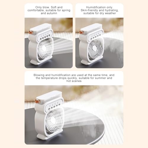 Ventilateur de brume d'eau portable veilleuse 7 couleurs design - 8