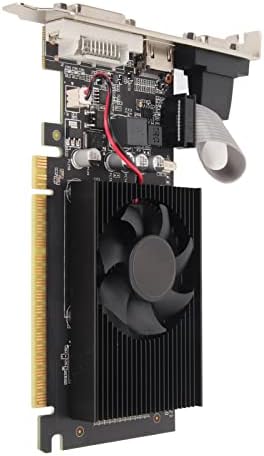 VBESTLIFE GT610 Graphics Card, 2GB DDR3 64bit Gaming Computer Video Card for Desktop PC, with DVI, VGA, Interface, PCI Express 1.1x16, Single Cooling Fan