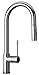 Jewel Faucets Single Hole Kitchen Faucet w Goose Neck Spout (Brushed Nickel)