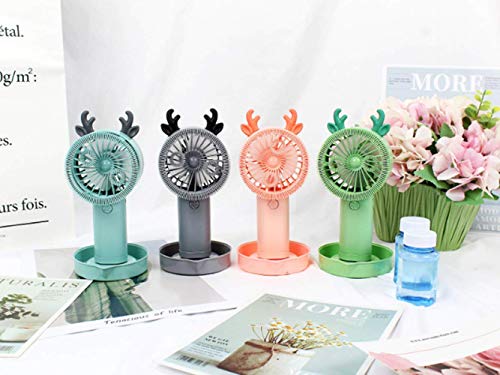 Preisvergleich Produktbild EXPLOSION Bubble Handventilator Mini tragbare Cartoon Niedlichen Blase Maschine FanSeifenblasenmaschine Wiederaufladbarer USB-Handventilator mit Nachtlichtblase (2 Flaschen Schaumwasser) (A)